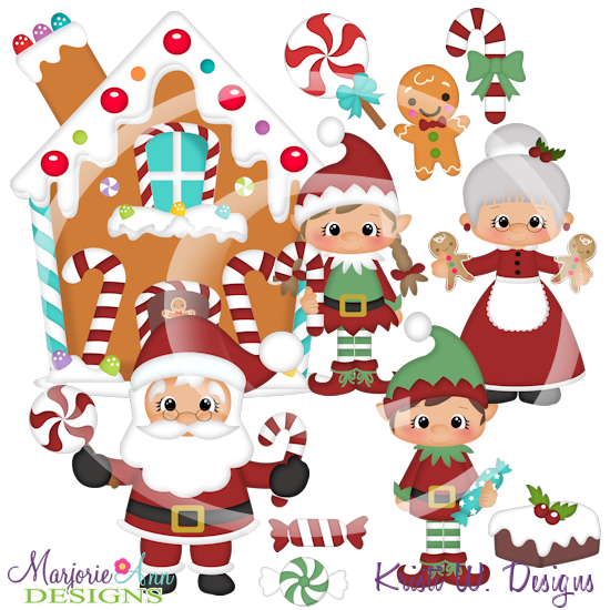 Candy Cane Lane SVG Cutting Files Includes Clipart - Click Image to Close